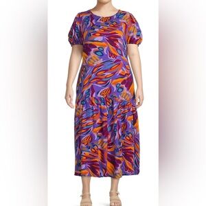 Terra and Sky Women's Tiered Maxi Dress